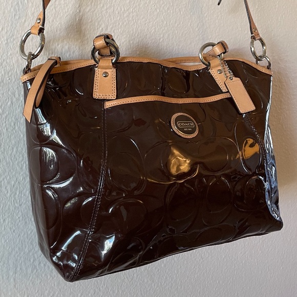 COACH VINTAGE Peyton Embossed‎ Leather Bag - Picture 2 of 9